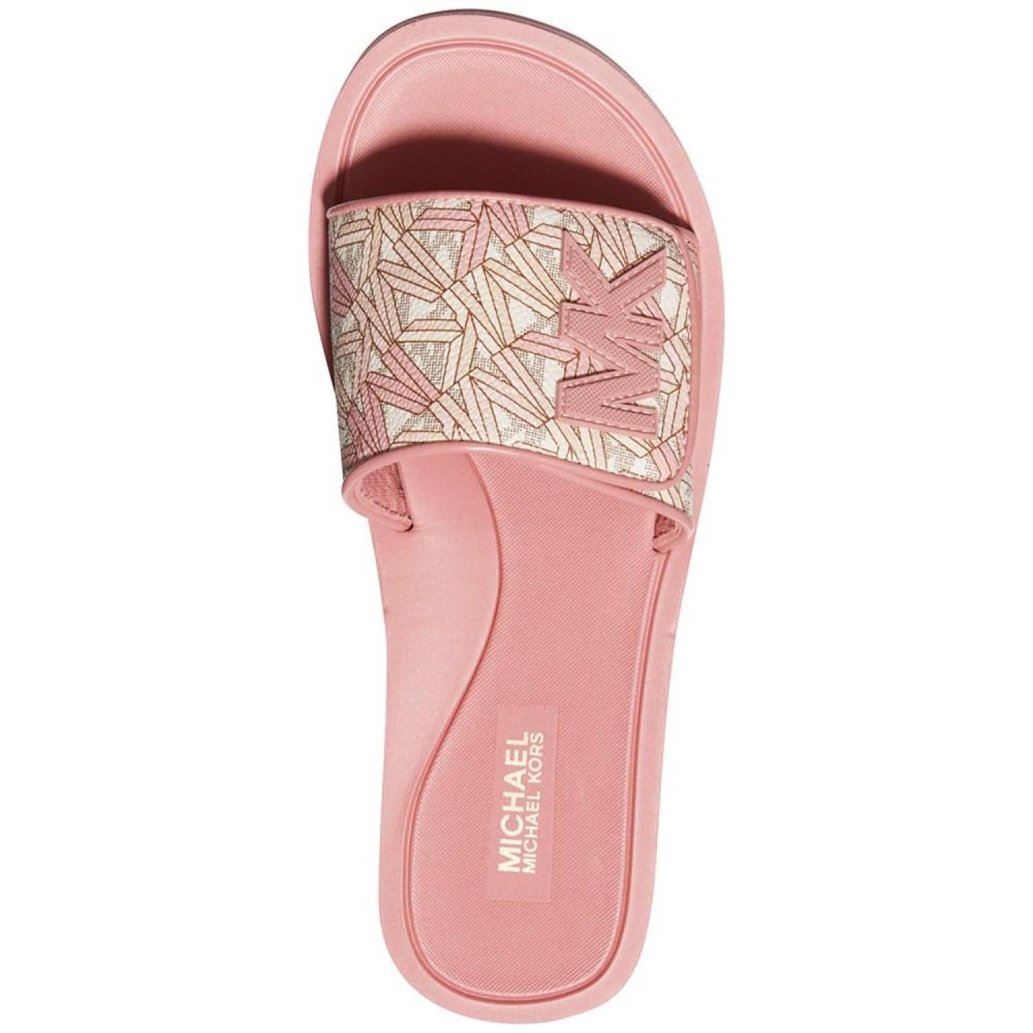 Women s MK Platform Logo Pool Slide Sandals