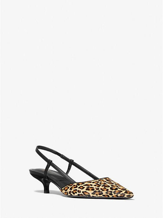 Hallie Leopard Print Calf Hair Pump