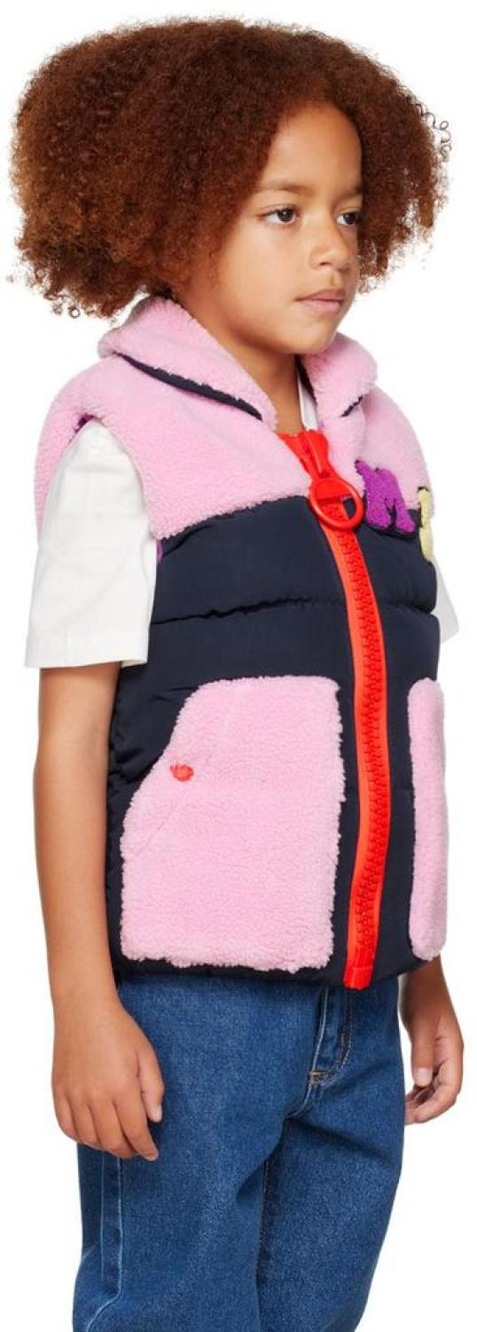 Kids Pink & Navy Padded Vest