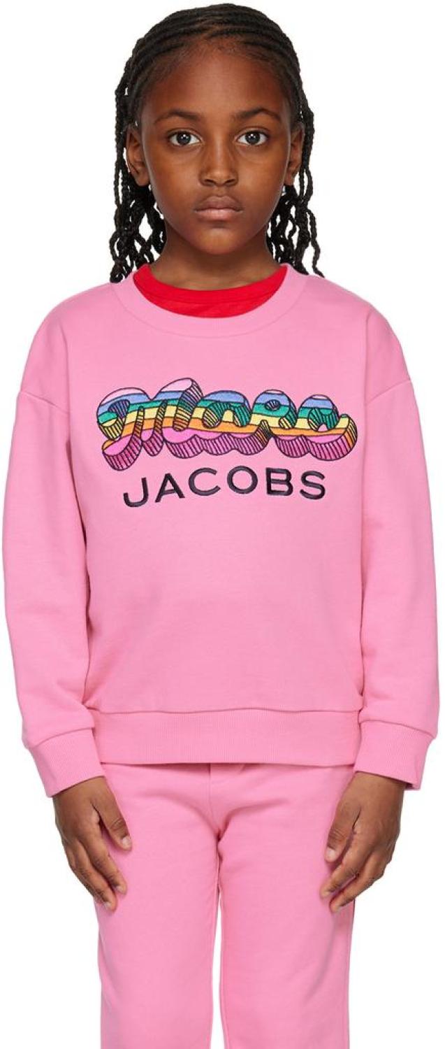 Kids Pink Embroidered Sweatshirt