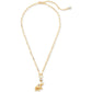 Gold-Tone Pavé & Imitation Pearl Elephant Pendant Necklace, 20" + 3" extender