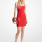 Embellished Crepe Slip Dress