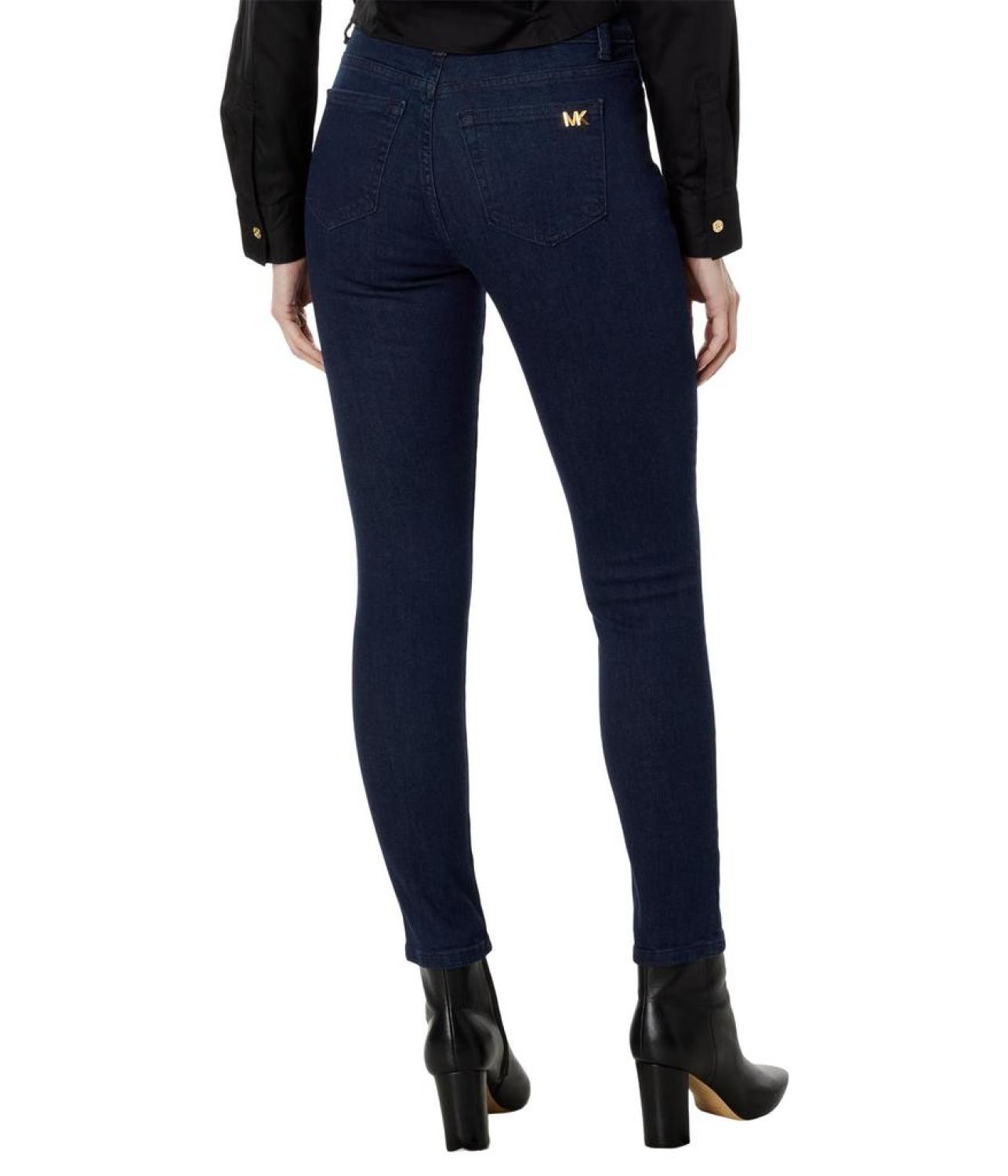 High-Rise Straight Skinny Selma in Dark Rinse Wash