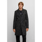 Wool-blend regular-fit coat with jaglion print