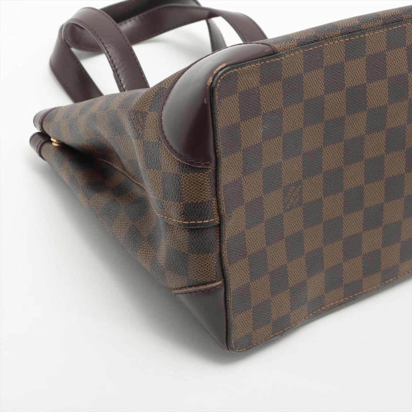 Louis Vuitton Damier Ebene Canvas Leather Hampstead PM Tote Bag