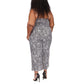 Plus Size Animal-Print Smocked Jumpsuit