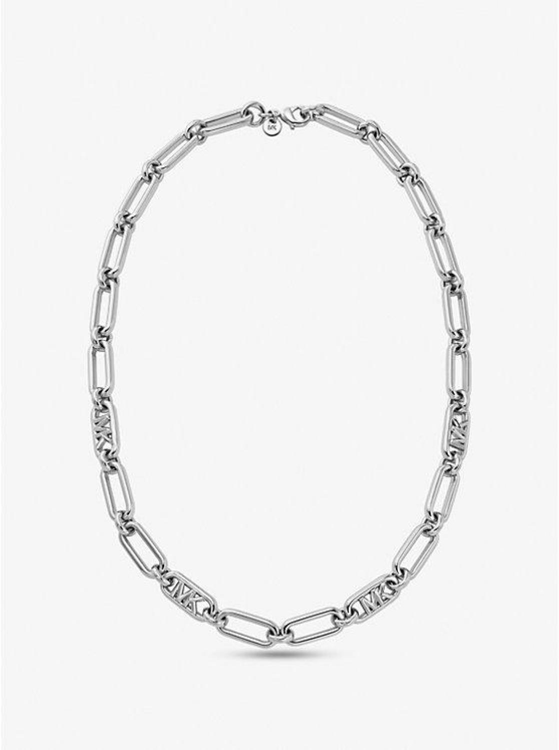Precious Metal-Plated Brass Chain Link Necklace