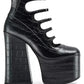Lili 160MM Crocodile-Embossed Leather Platform Pumps