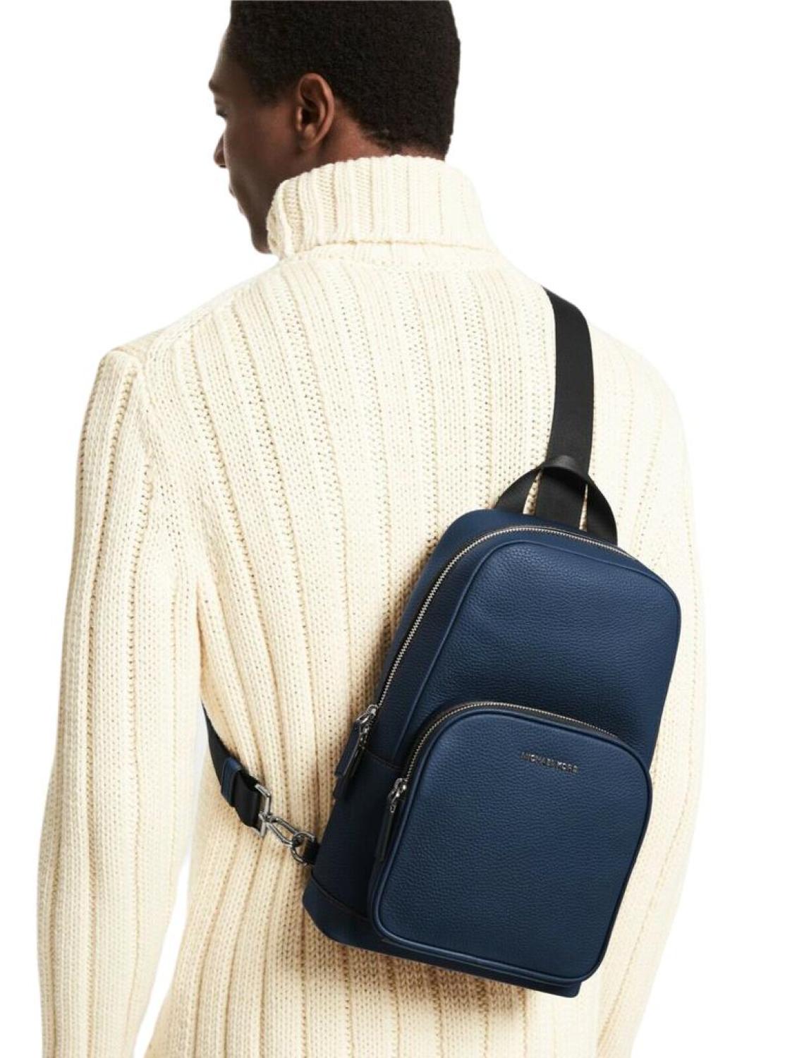 Michael Kors Men's Unisex Cooer ebbled Leather Commuter Slingack Backack