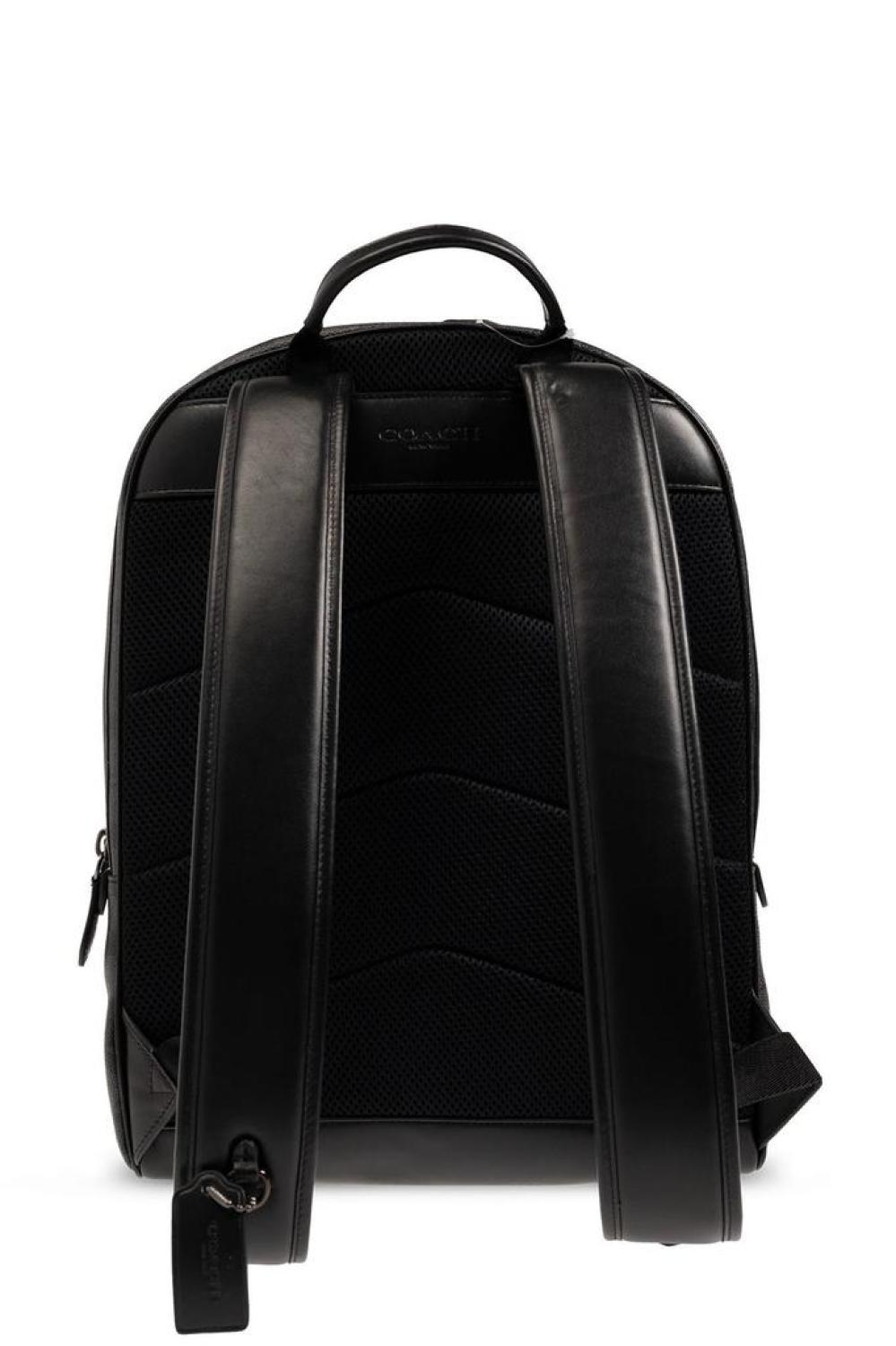 coach backpack logo Coach Logo Detailed Zipped Backpack