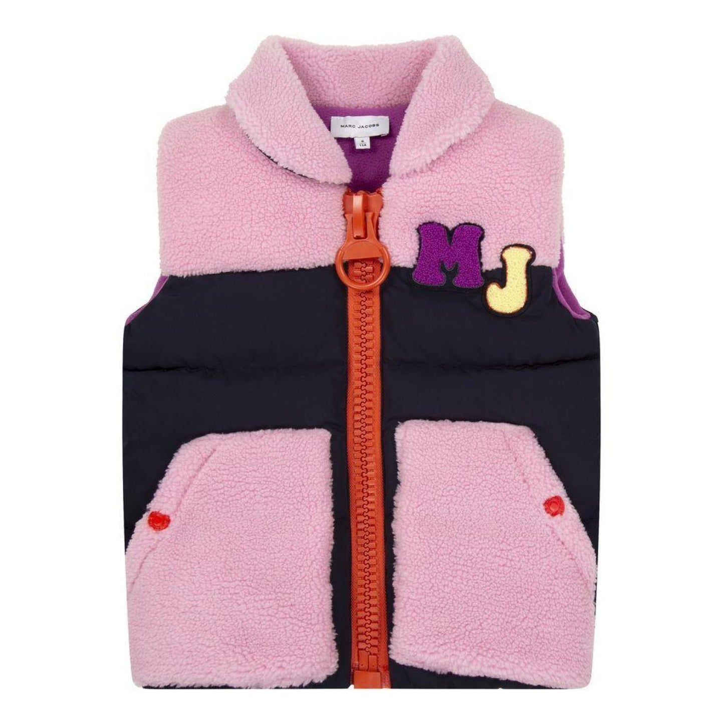 Navy & Pink Puffer Sleeveless Jacket