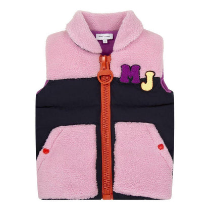 Navy & Pink Puffer Sleeveless Jacket