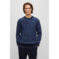 Virgin-wool sweater with two-tone monogram jacquard