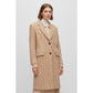 Slim-fit coat in a structured cotton blend