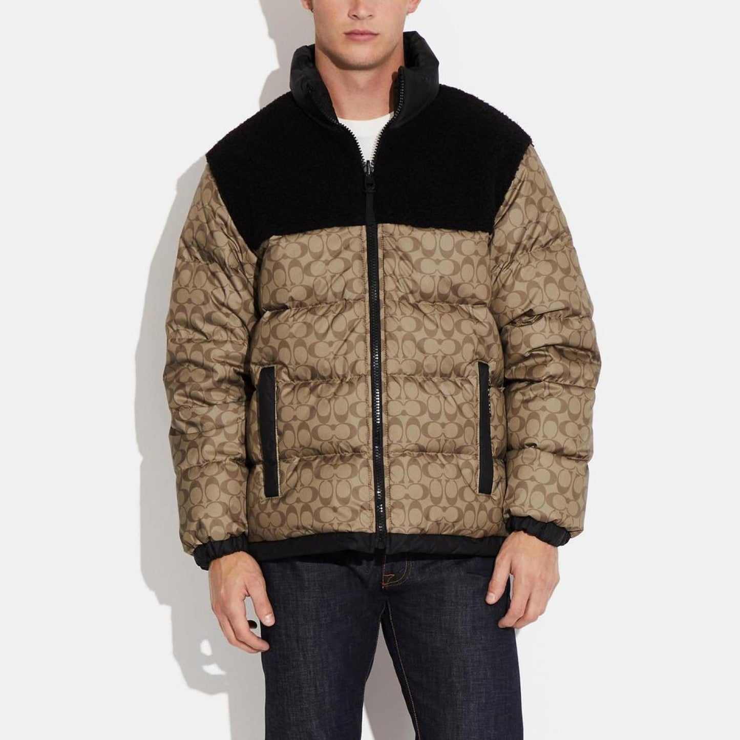Coach Outlet Reversible Sherpa Signature Down Jacket