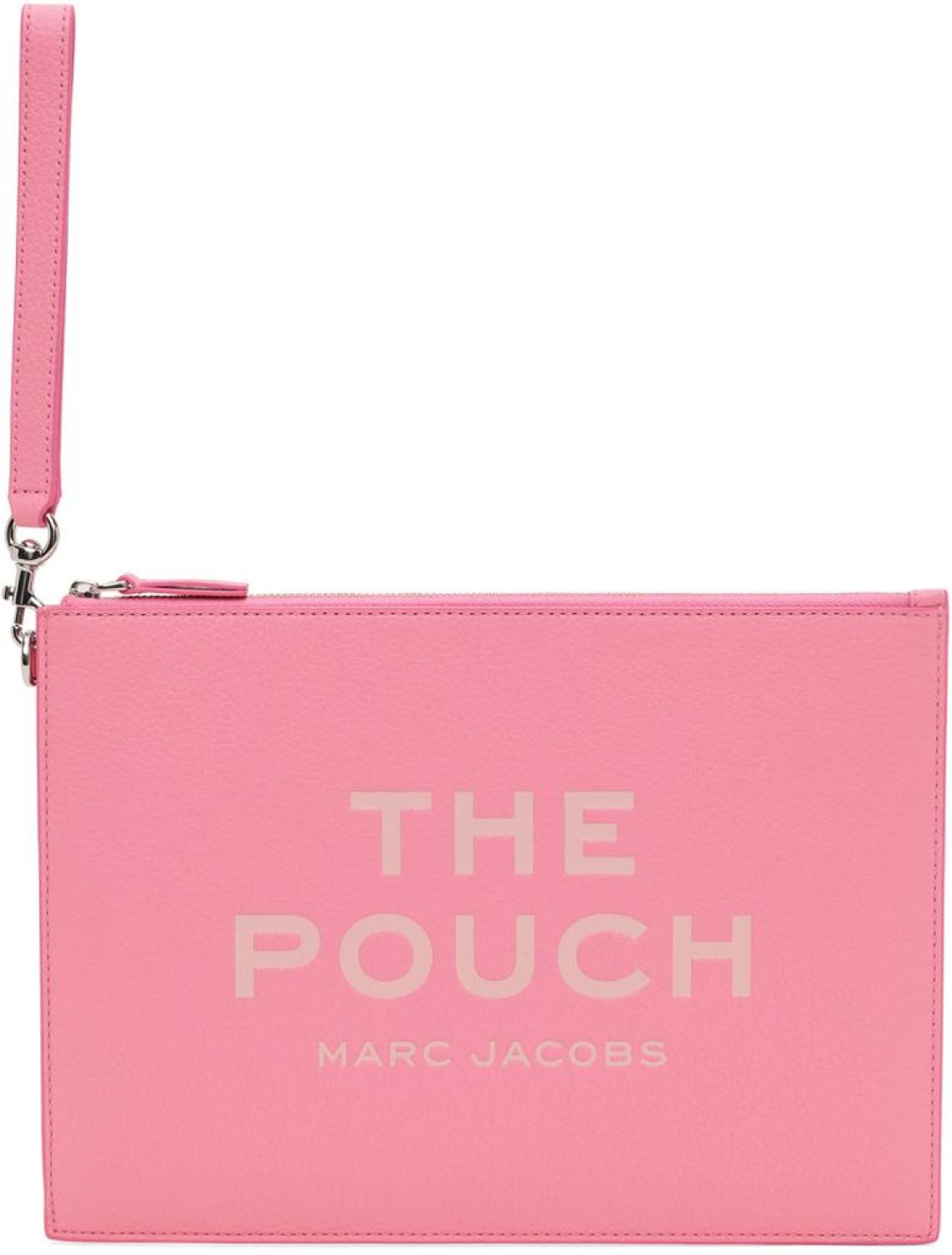 Pink 'The Leather Large' Pouch