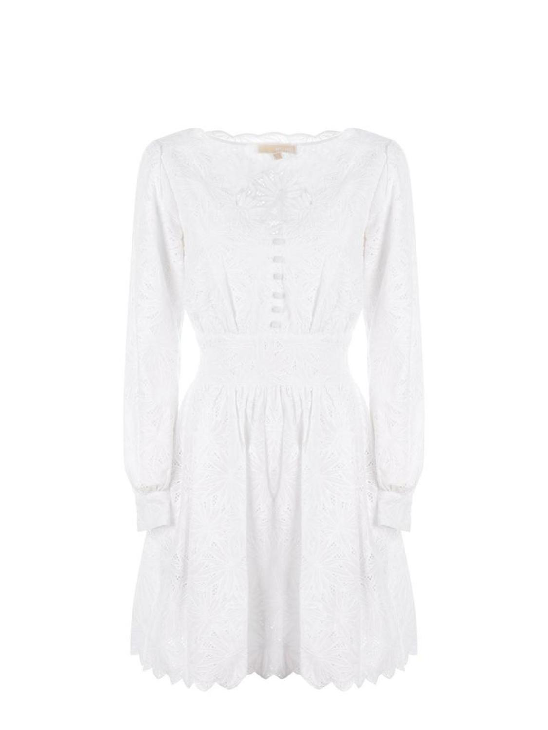 Michael Michael Kors Palm Eyelet V-Neck Dress