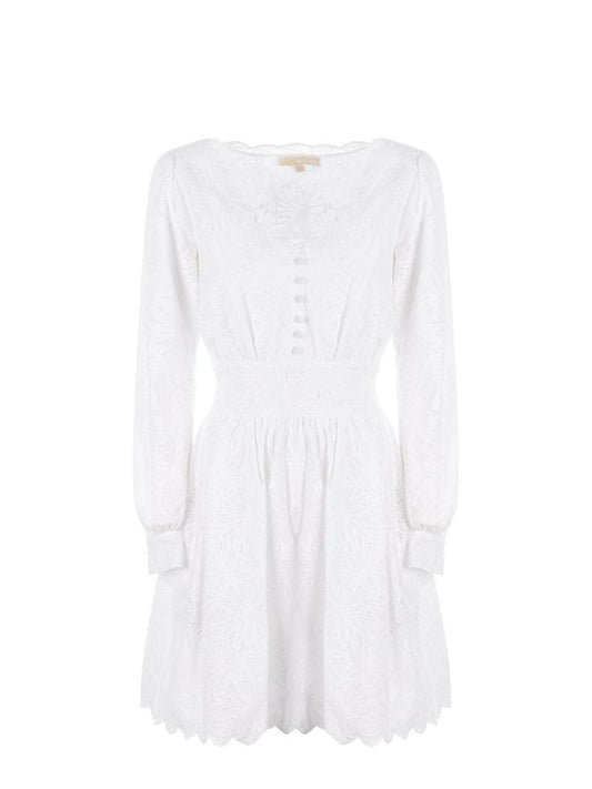 Michael Michael Kors Palm Eyelet V-Neck Dress