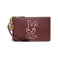 Bunny Graphic Polished Pebble Small Wristlet
