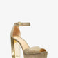 Porter Glitter Chain-Mesh Platform Sandal