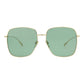 Square-Frame Metal Sunglasses