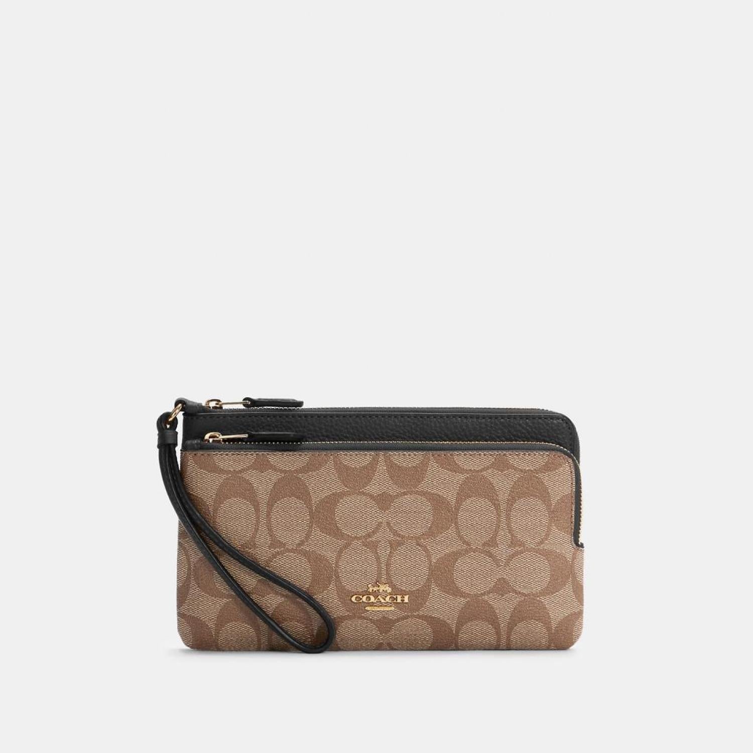 Coach wallet in signature canvas best sale