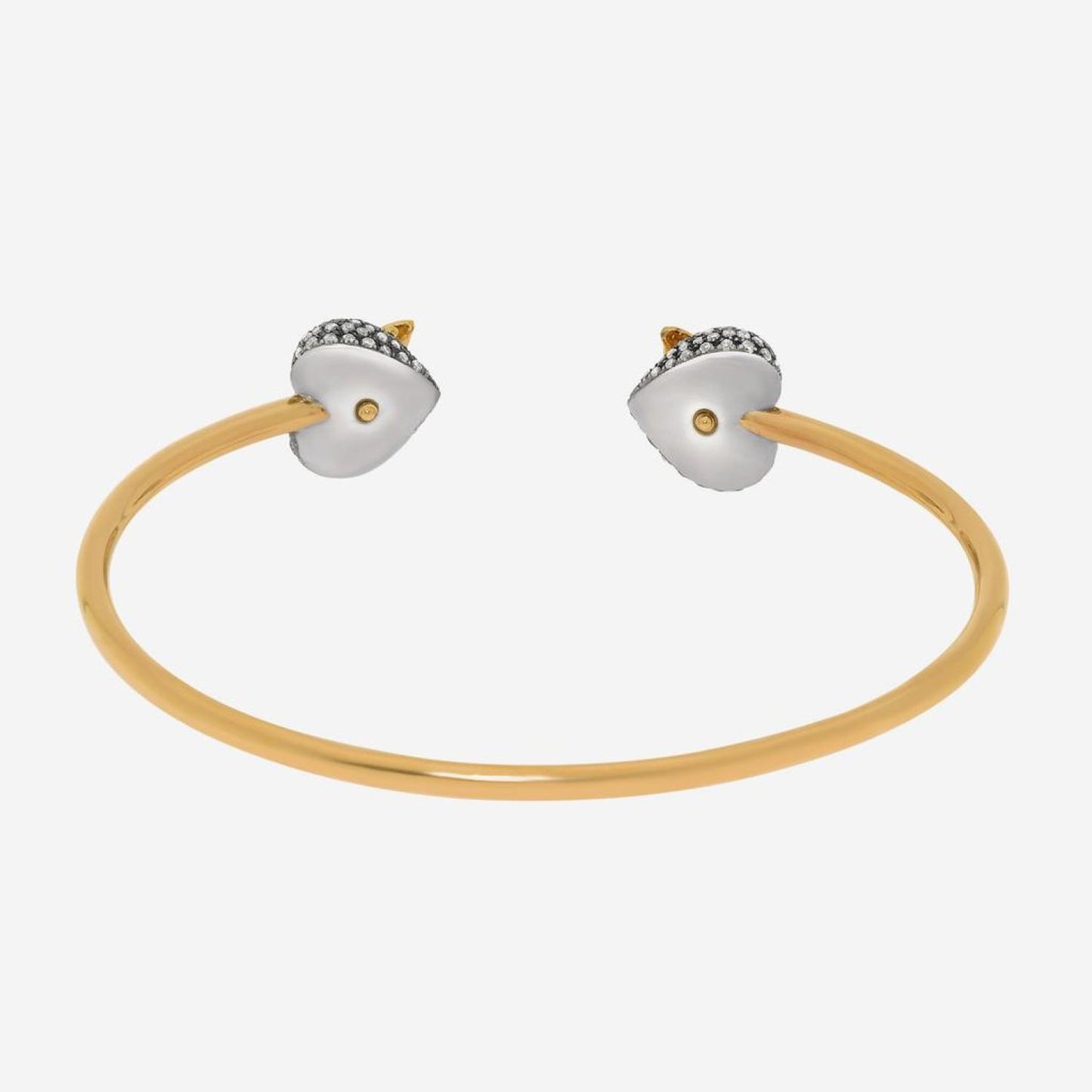 Gucci Le Marche Des Merveilles 18K Yellow Gold and Sterling Silver, Diamond 0.69ct. tw. Cuff Bracelet YBA433752001017