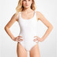 Embellished Textured Stretch Swimsuit