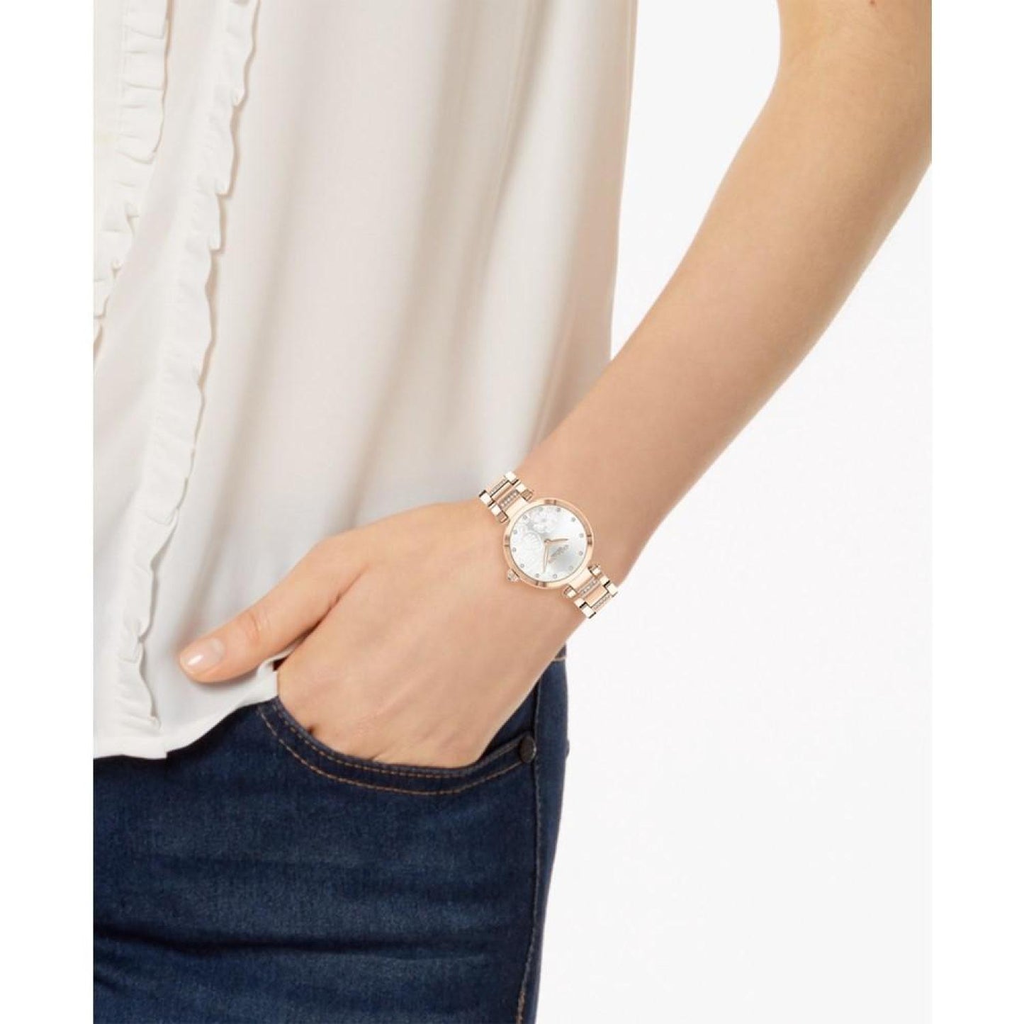 Women's Park Carnation Rose Gold-Tone Bracelet Watch 30mm