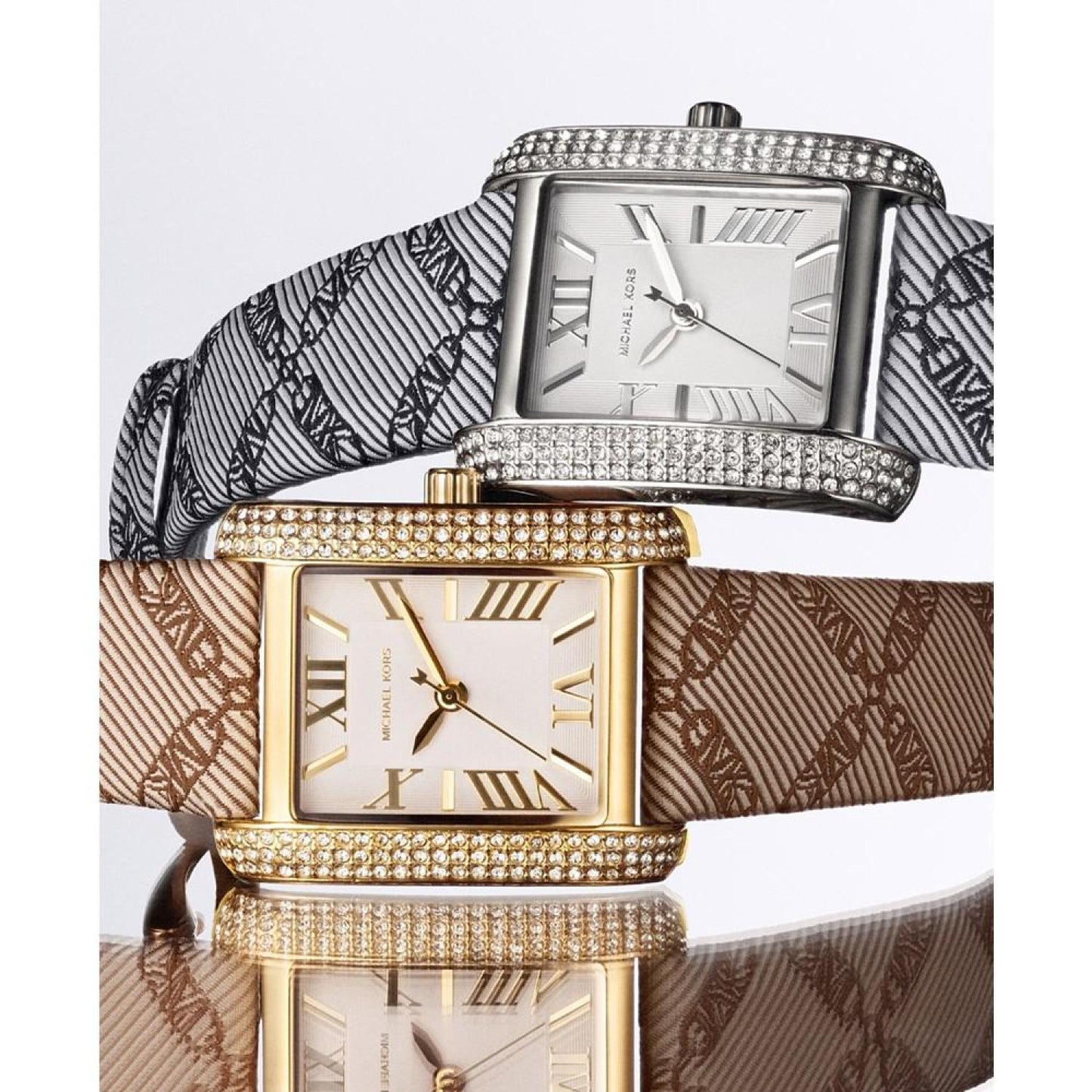Women's Emery Quartz Three-Hand Black Empire Jacquard Watch 33mm