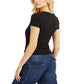 Women's Crewneck Embellished-Logo Short-Sleeve Top