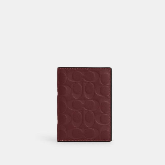 Coach Outlet Passport Case In Signature Leather