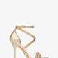 Astrid Braided Metallic Faux Leather Sandal
