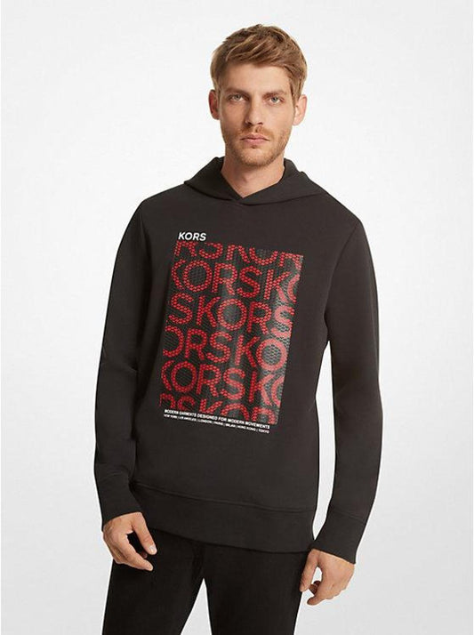 KORS Mesh Block Cotton Blend Hoodie
