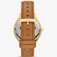 Slim Runway Gold-Tone and Leather Watch