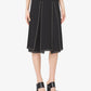 Grommet-Embroidered Slashed Georgette Skirt
