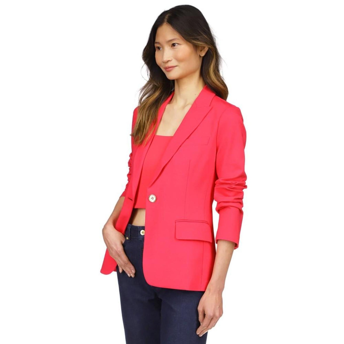 Petite Knit One-Button Blazer, Regular & Petite