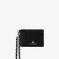 Small Pebbled Leather Chain Card Case