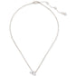 Double Crystal Pendant Necklace, 16" + 3" extender