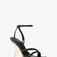 Nadina Lizard Embossed Leather Wedge Sandal