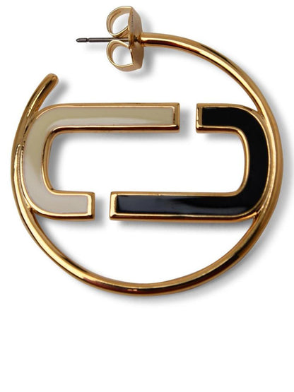Marc Jacobs Enamel Large Hoop Earrings