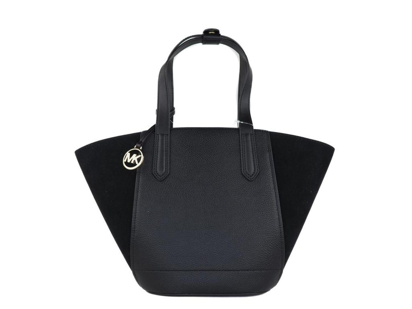 Michael Kors Portia Small Pebbled Leather Suede Tote Handbag Women's