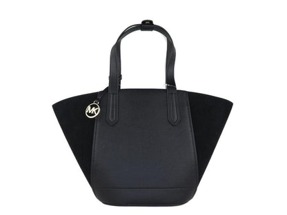 Michael Kors Portia Small Pebbled Leather Suede Tote Handbag Women's