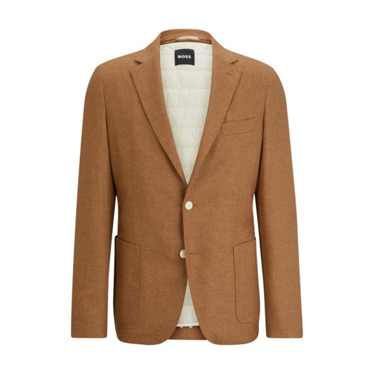 Slim-fit single-breasted jacket in stretch material