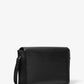 Hudson Pebbled Leather Messenger Bag with Pouch