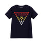 Big Boys Cotton Multicolor Embroidered Triangle Logo T-shirt