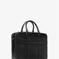 Cooper Textured Faux Leather Double-Gusset Briefcase