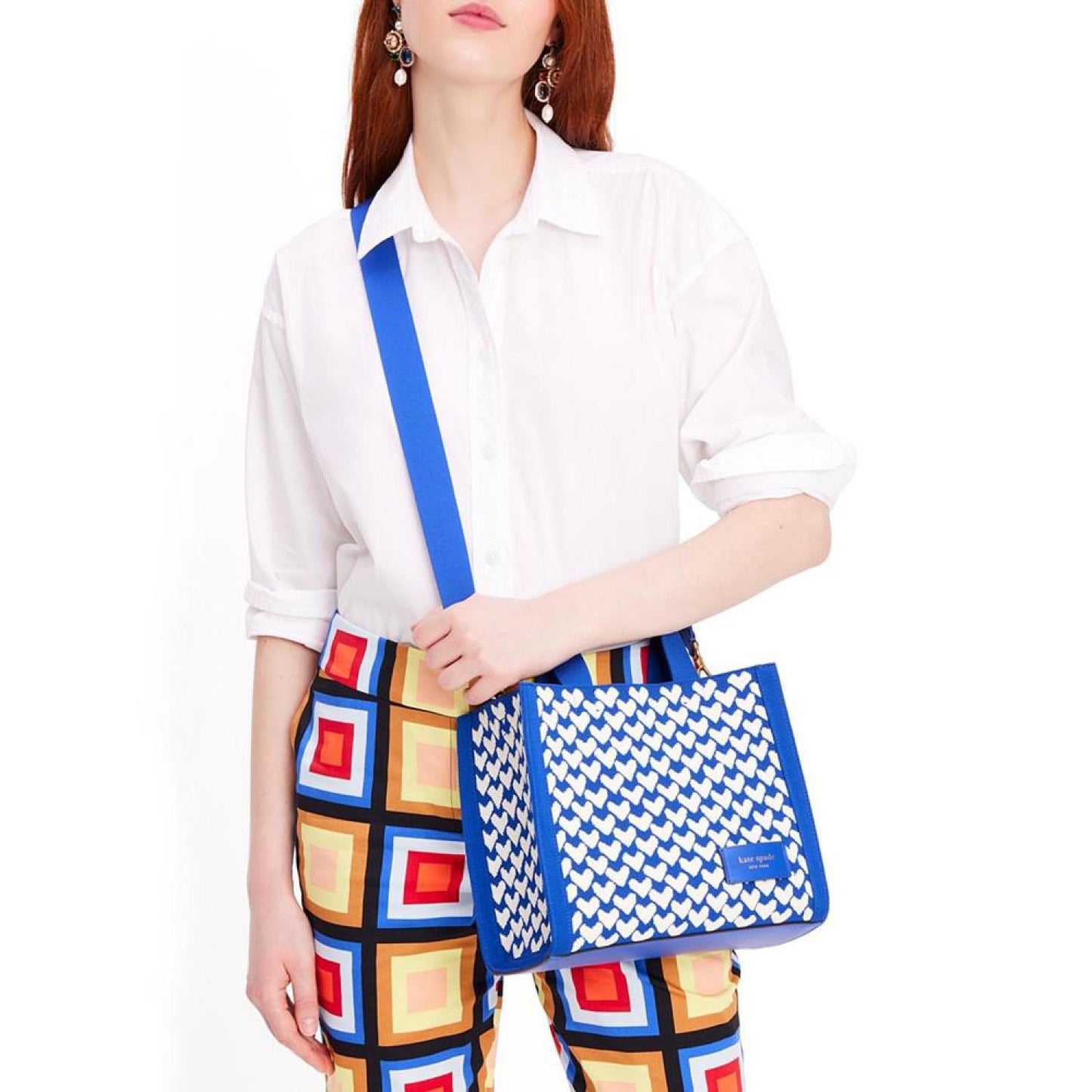 Manhattan Modernist Hearts Knit Jacquard Small Tote