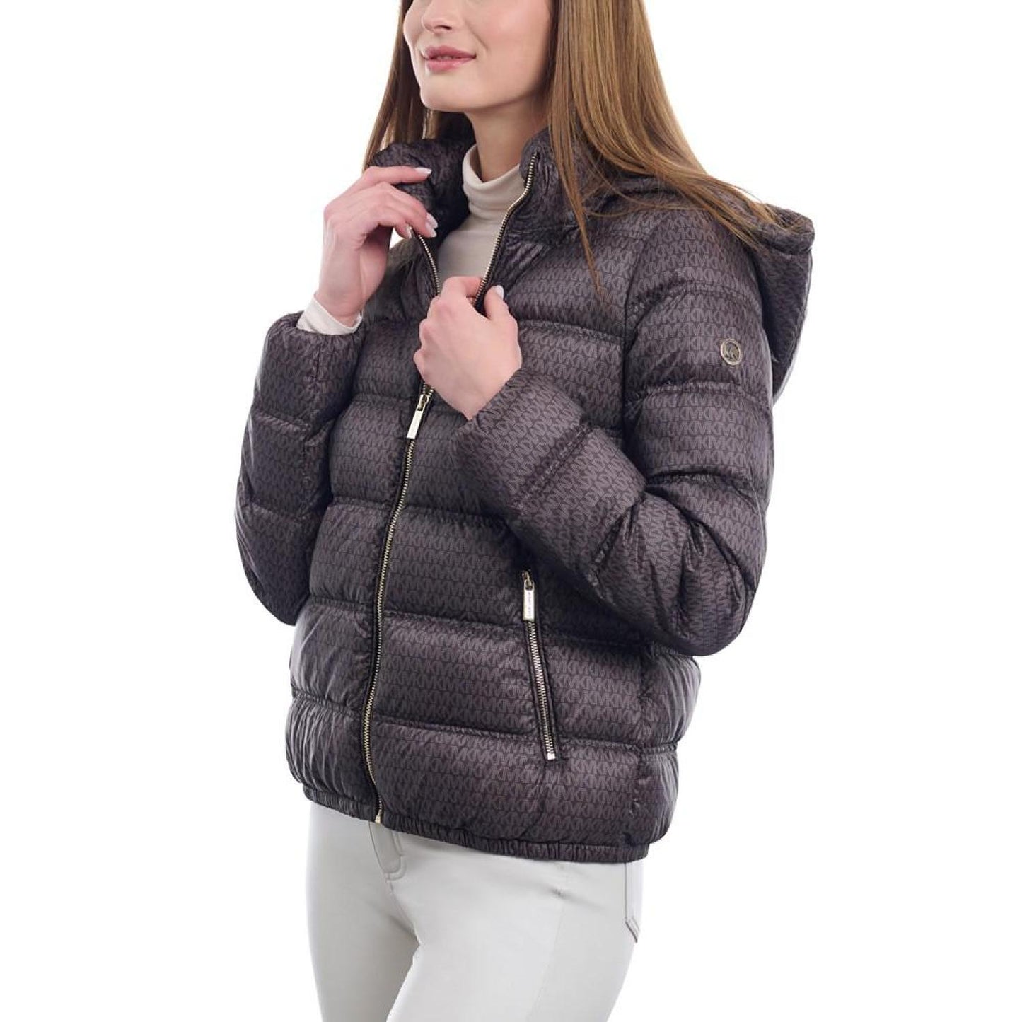 Women's Hooded Packable Bomber Puffer Coat