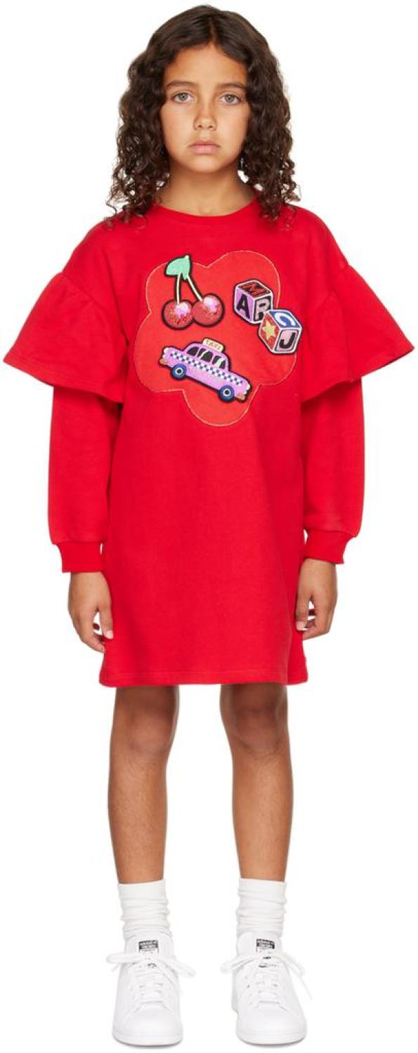 Kids Red Patch Dress